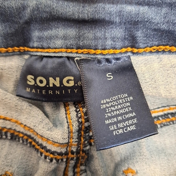 S.O.N.G. Maternity Women's Stretchy Denim Skinny Jeans Size Small. - Picture 5 of 5